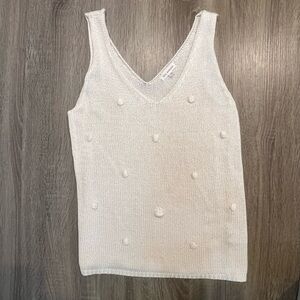 White Knit Tank, New - Blu Pepper